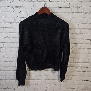 Wild fable black tinsel sweater